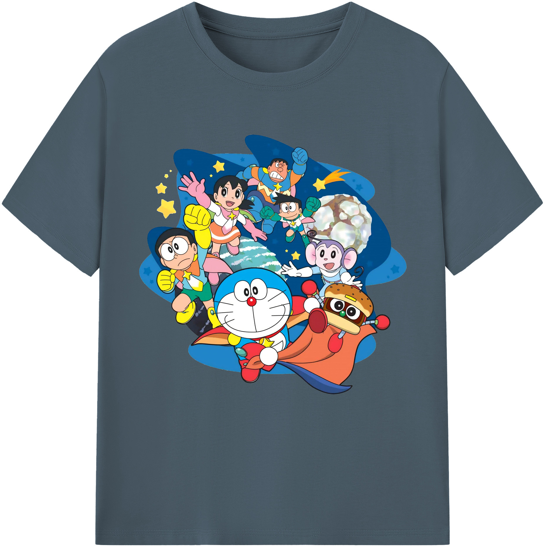 （画像用） ドラえもん Doraemon 綿100％半袖Tシャツ（フロントプリント）